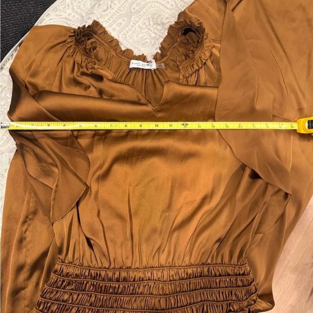 Ramy Brook Women's Wren Flutter
Sleeve Midi Copper Dress Sz S/P - Picture 9 of 13